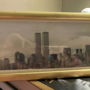 Framed Panoramic real photo of World Trade Towers